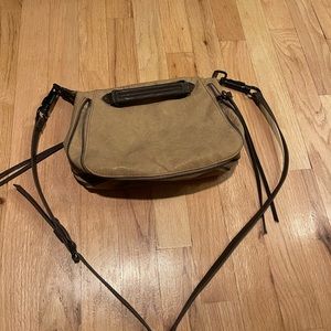 Free People tan and brown small crossbody purse